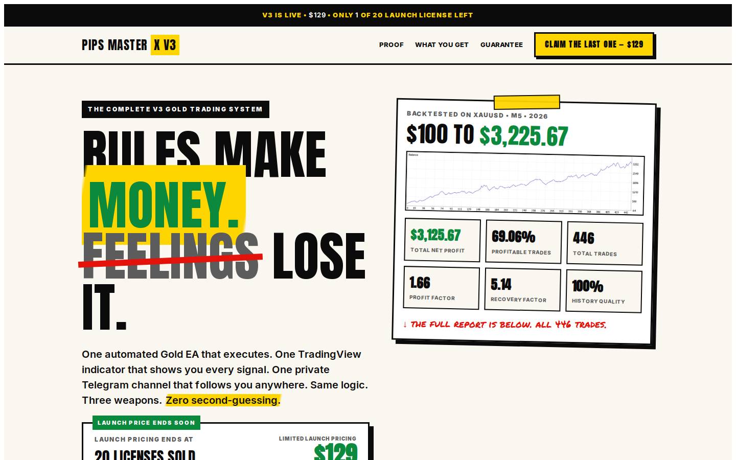 Goldpipsrobot homepage screenshot