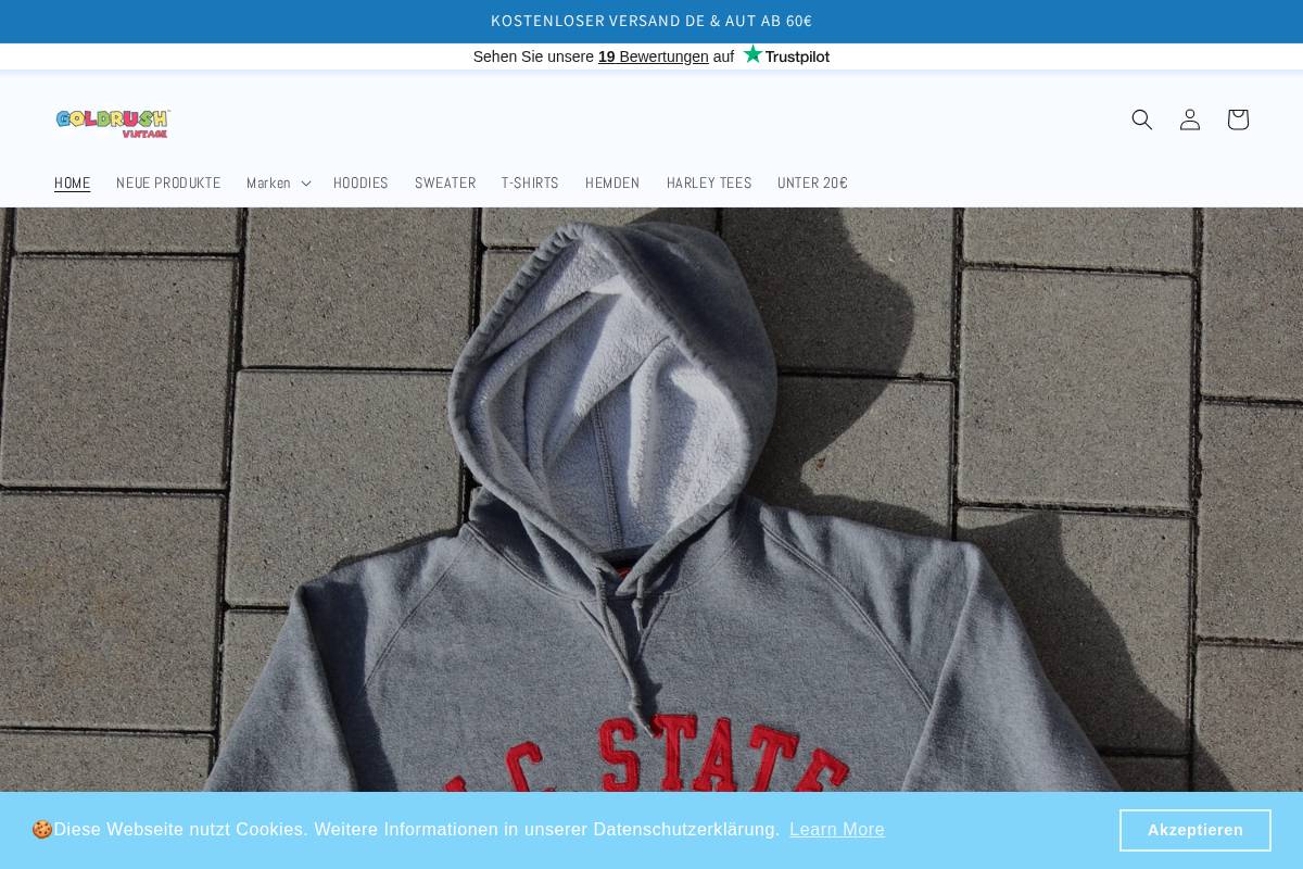 Goldrushvintage homepage screenshot