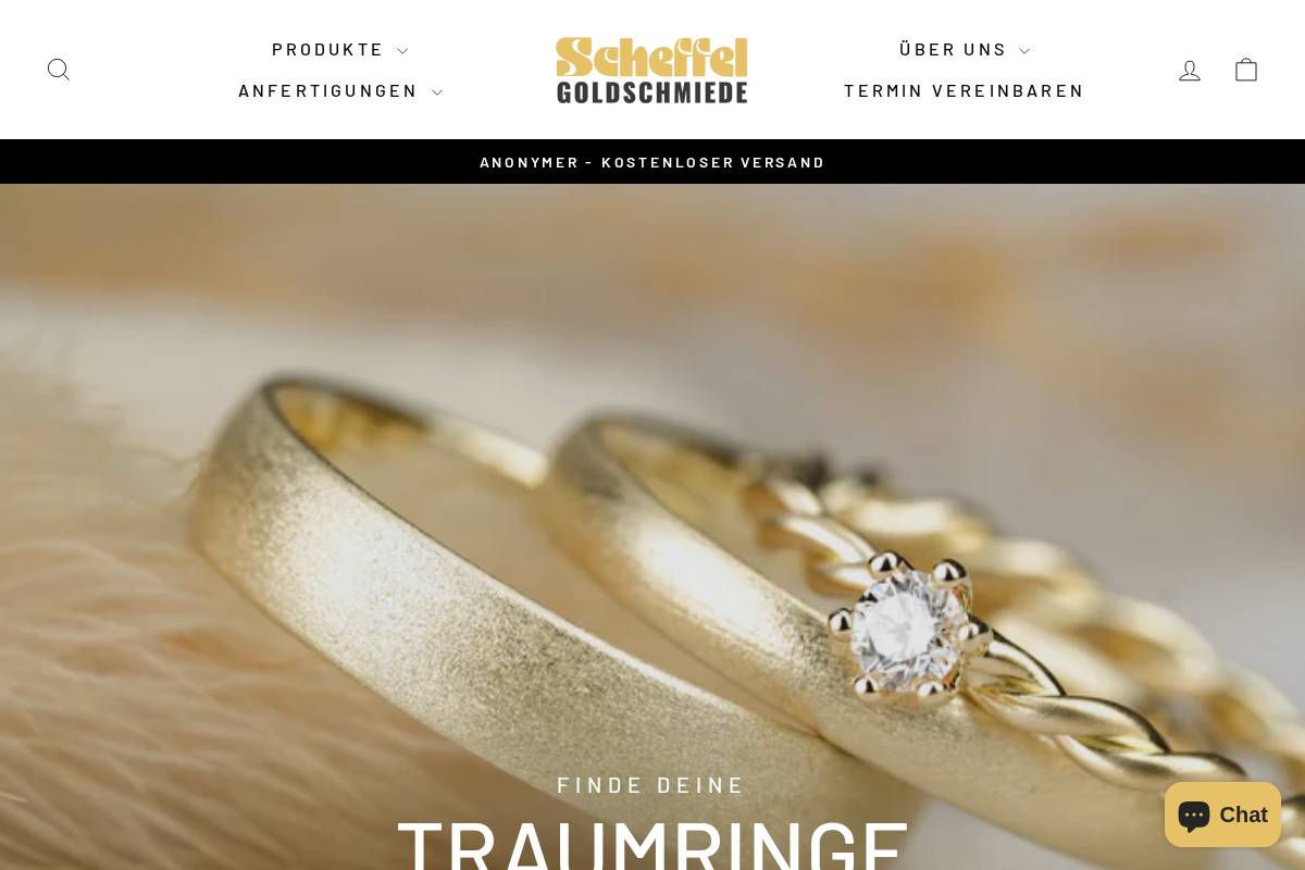 goldschmiede-scheffel.de homepage screenshot