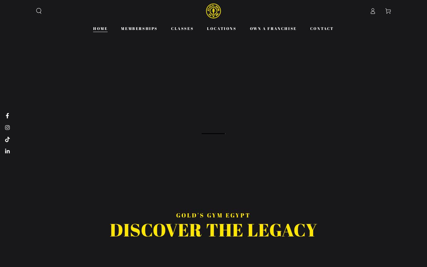 goldsgymegypt.com homepage screenshot