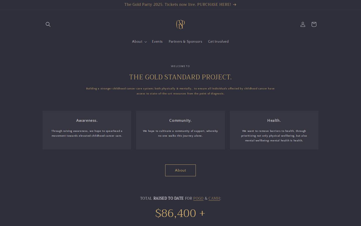 goldstandardproject.ca homepage screenshot