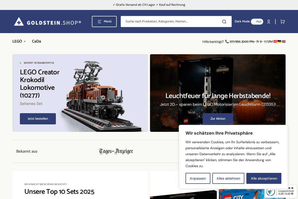 GOLDSTEIN.SHOP homepage screenshot