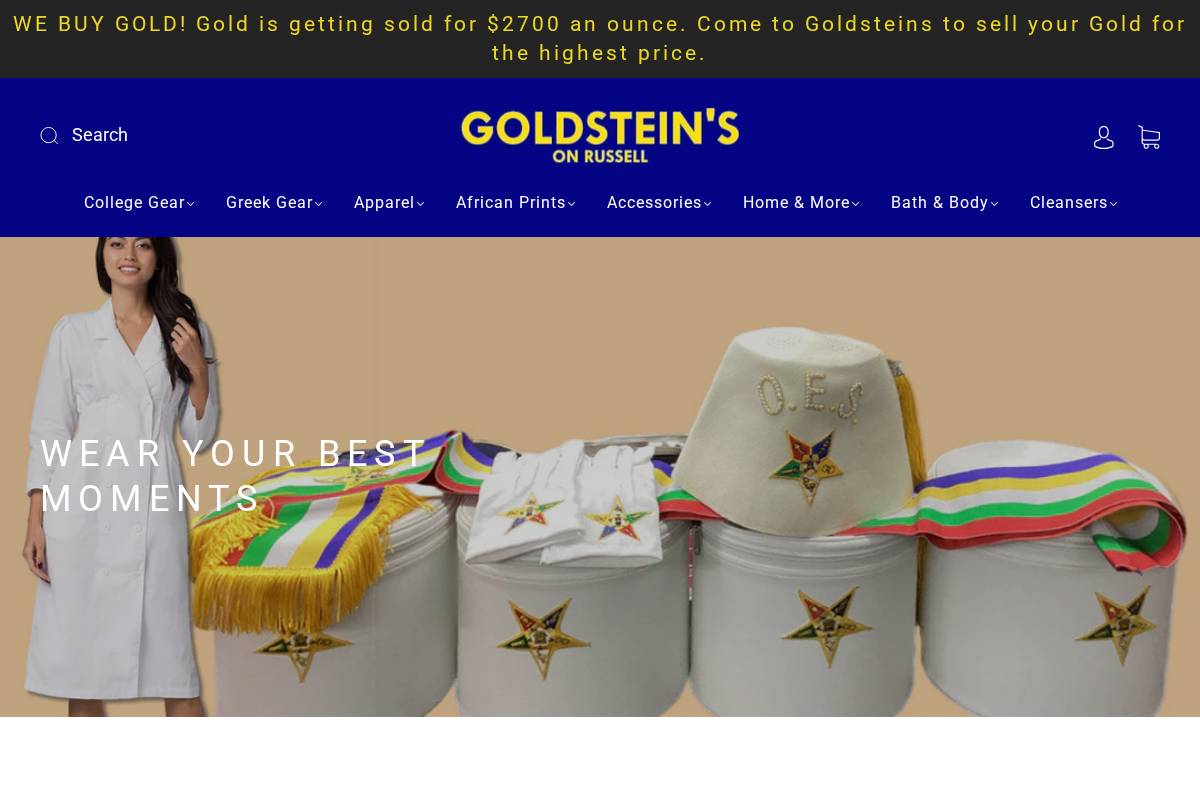 goldsteinsor.com homepage screenshot