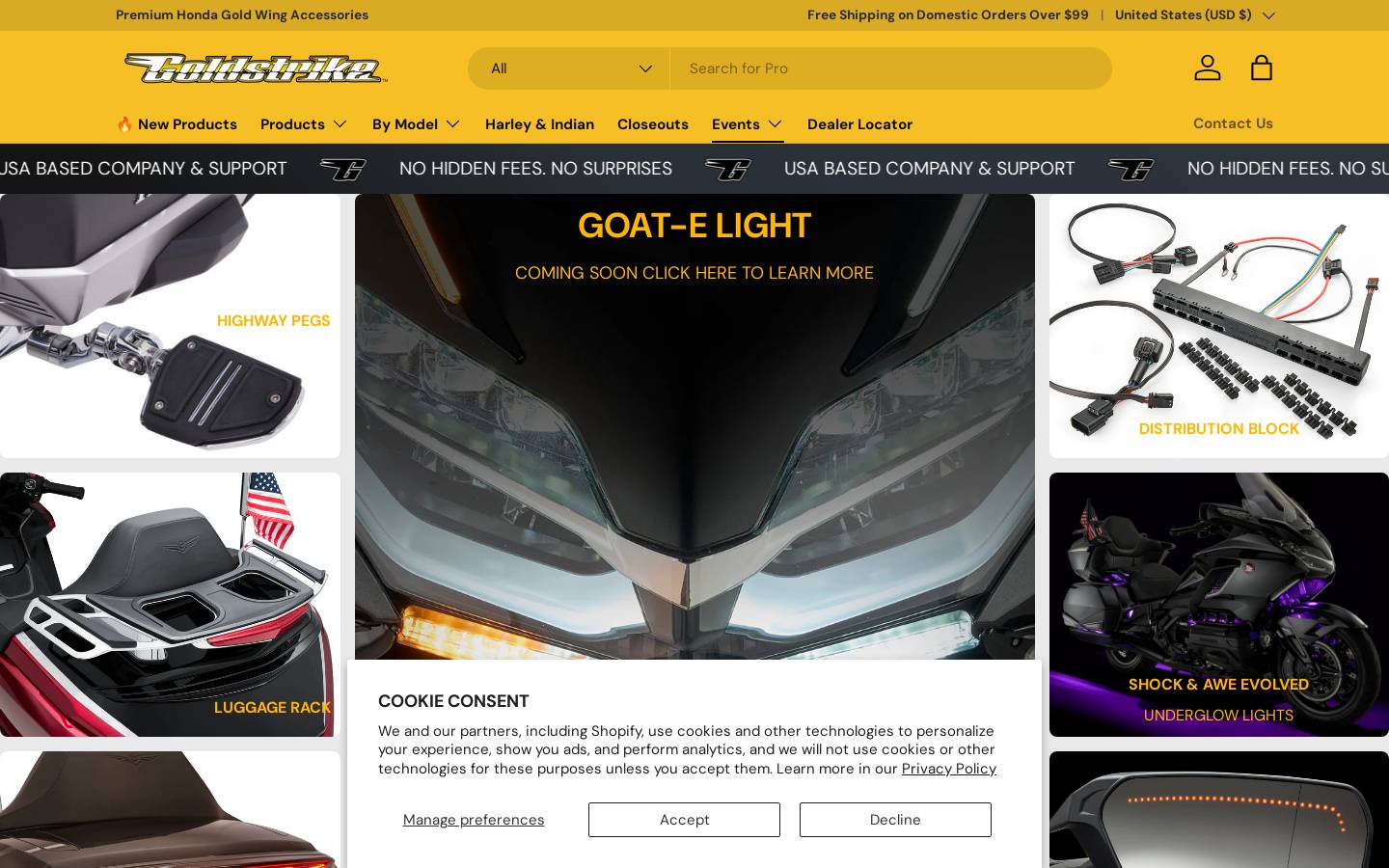 goldstrike3d.com homepage screenshot