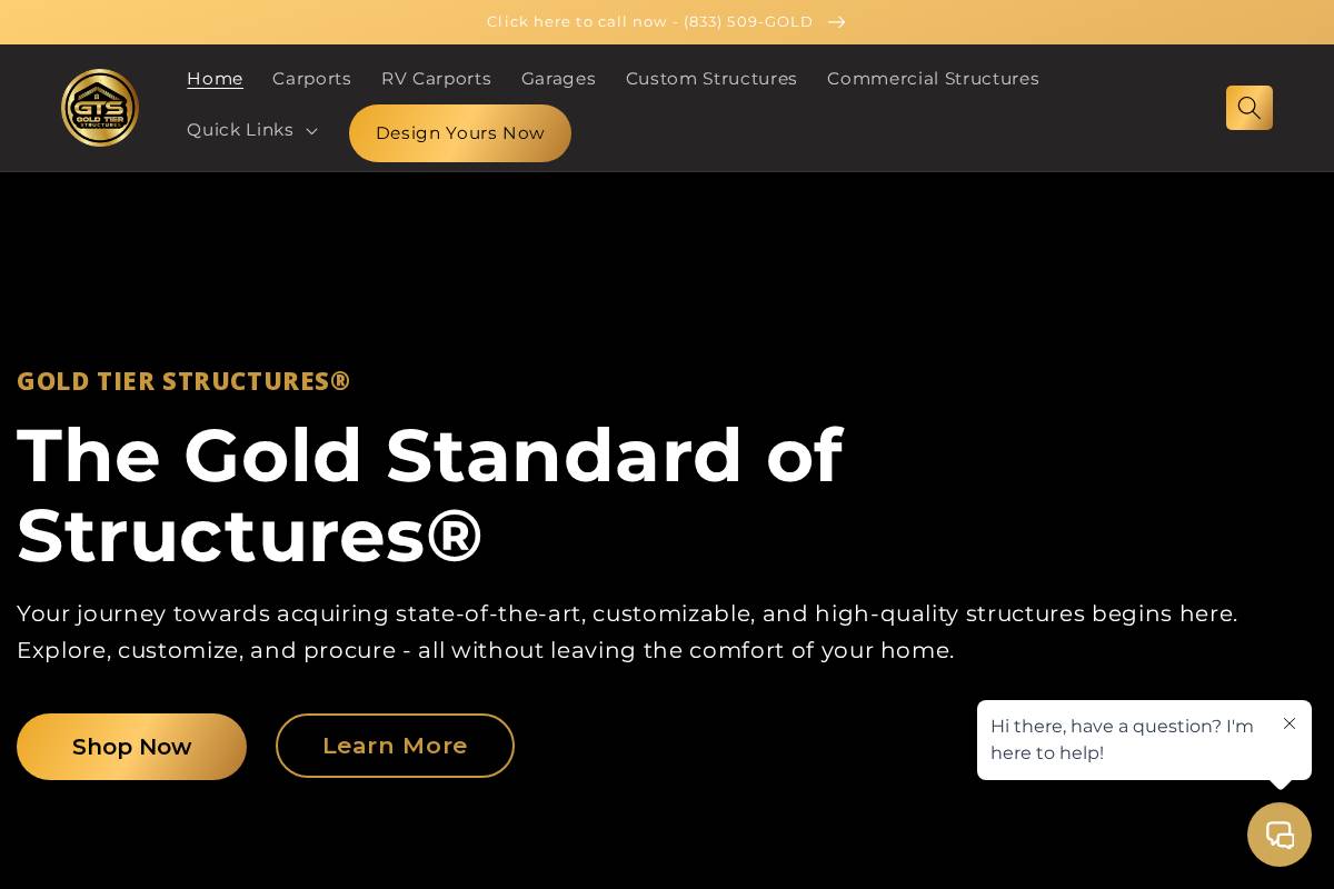 goldtierstructures.com homepage screenshot