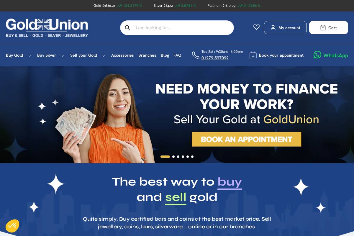 goldunion.uk homepage screenshot
