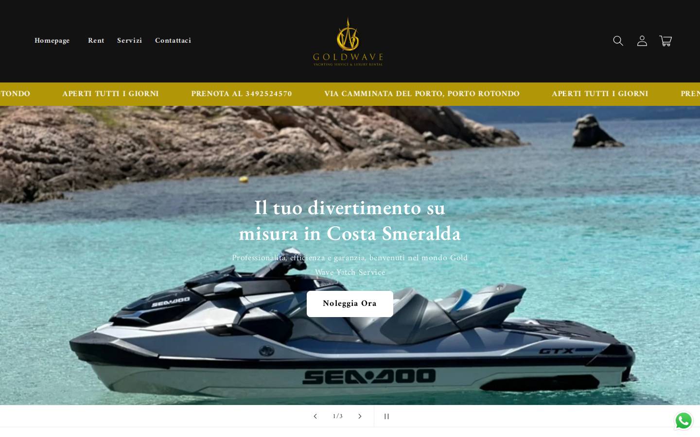 goldwaveyachtservice.com homepage screenshot