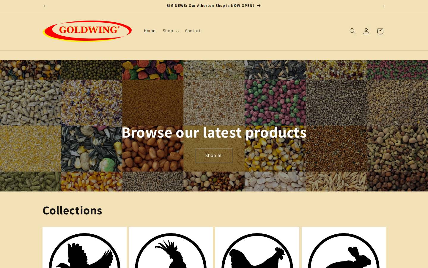 goldwing.co.za homepage screenshot