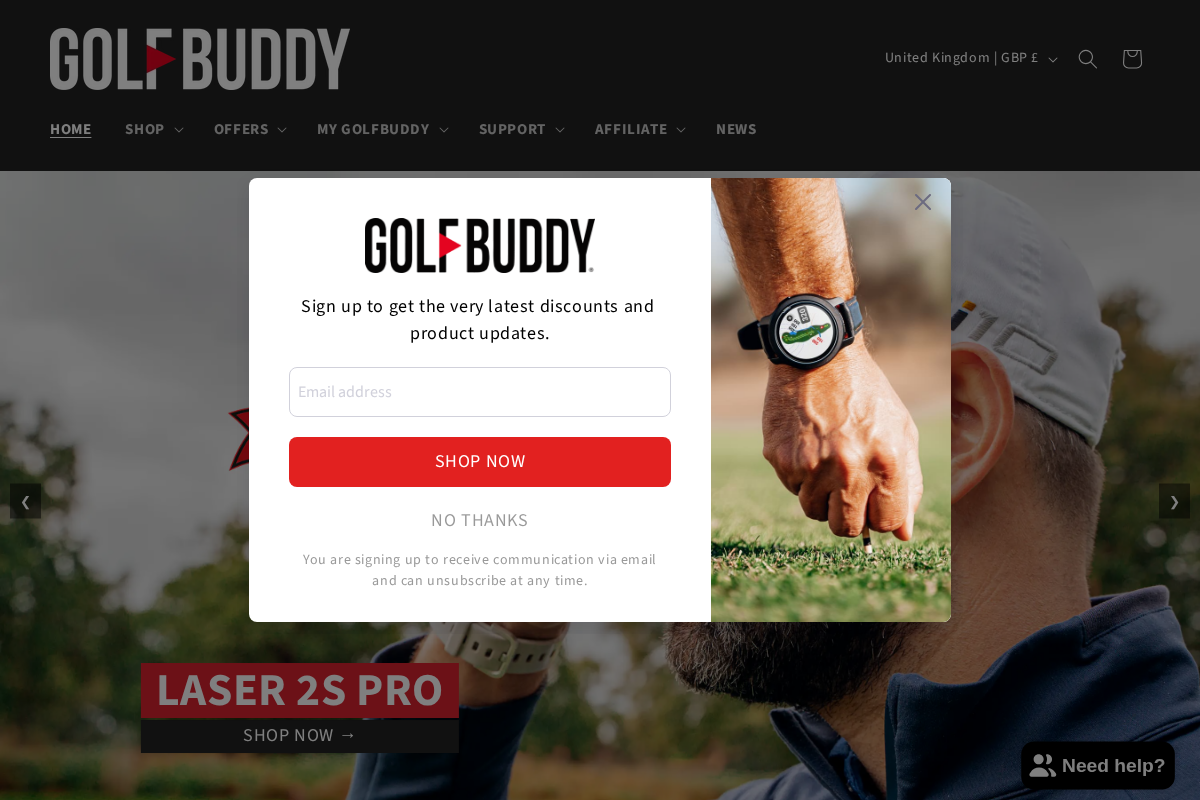 golfbuddy.co.uk homepage screenshot