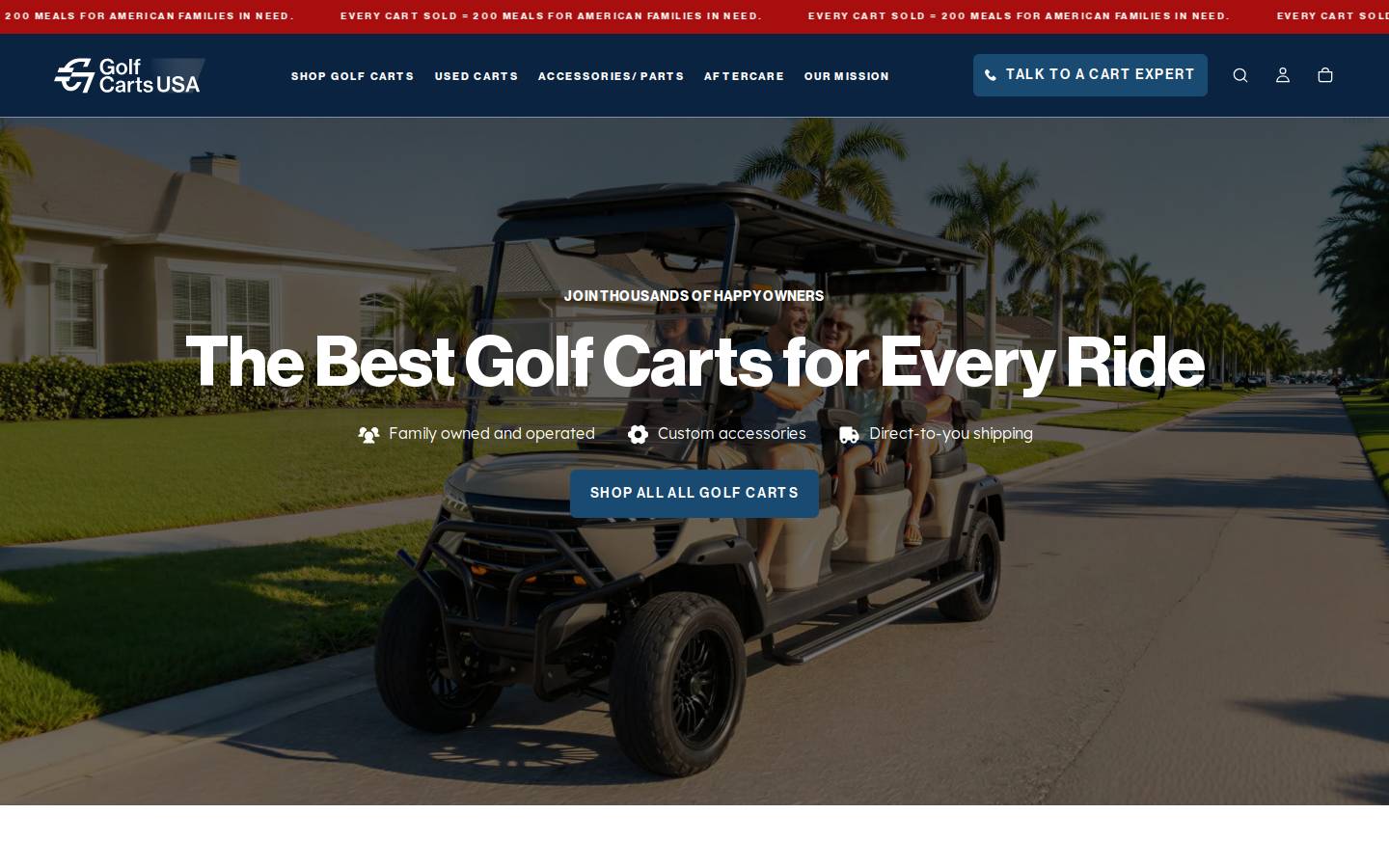 golfcartsusa.com homepage screenshot