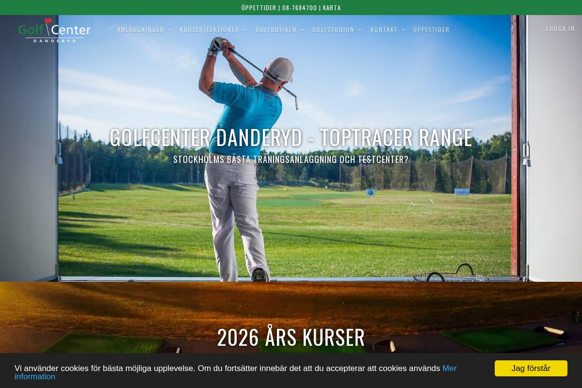 golfcenterdanderyd.se homepage screenshot