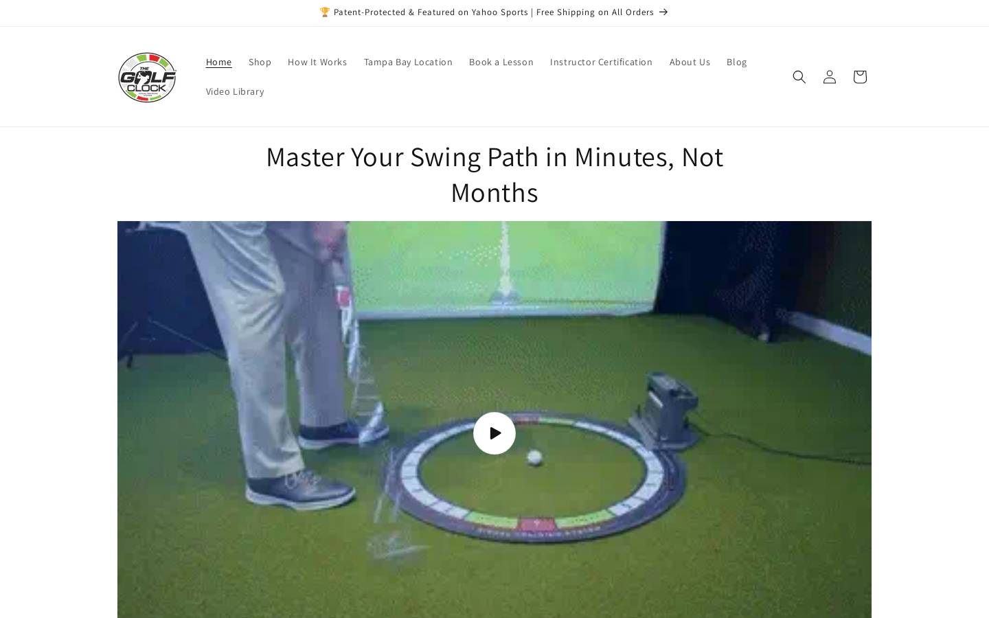 golfclock.com homepage screenshot