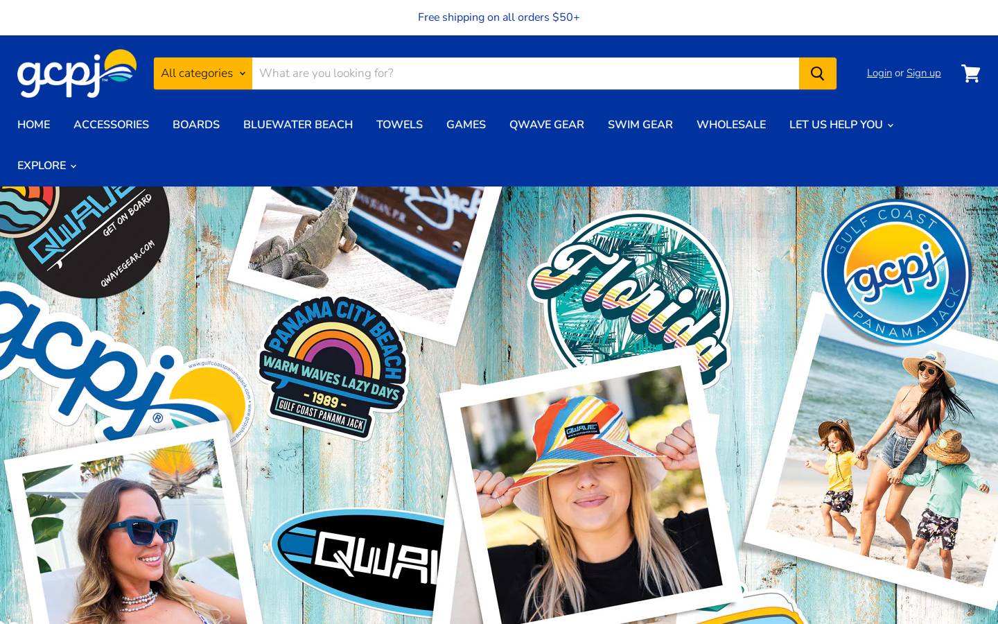 golfcoastpanamajack.com homepage screenshot