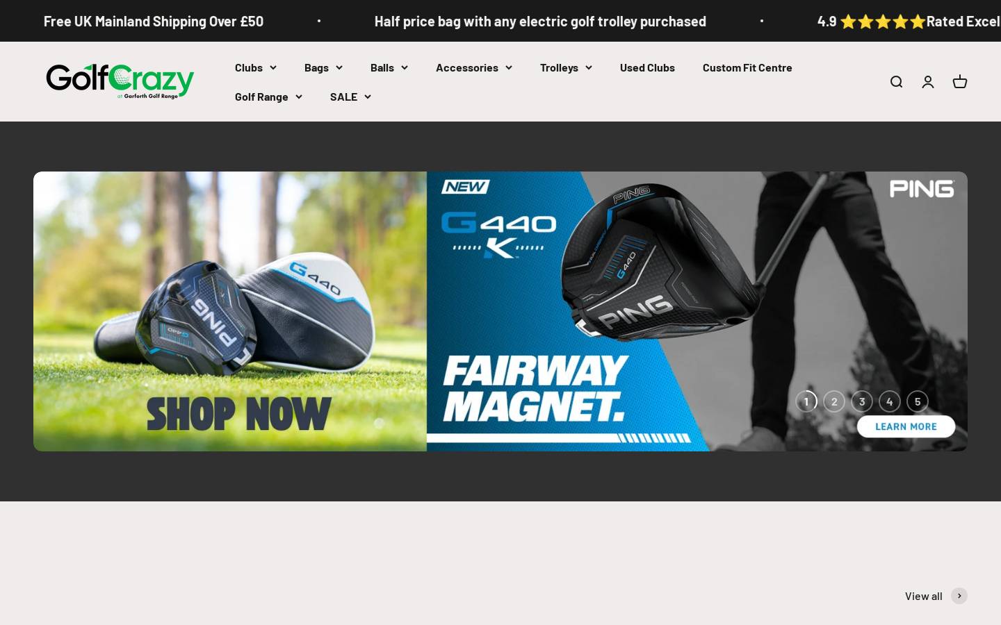 Golf Crazy homepage screenshot