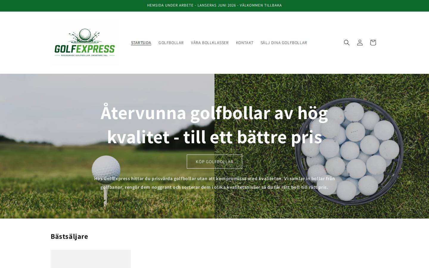 golfexpress.se homepage screenshot