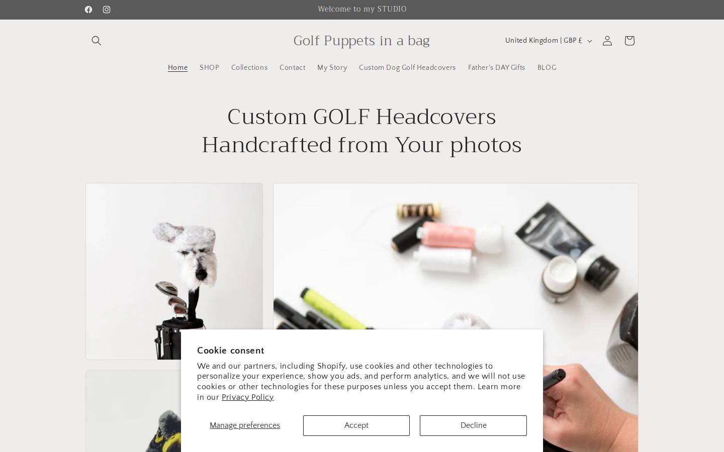 golfheadcovers.us homepage screenshot
