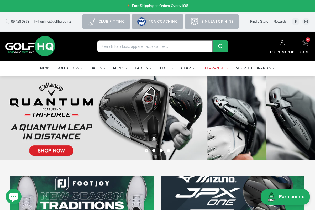 Golf HQ homepage screenshot