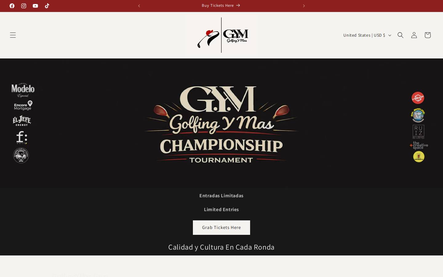 golfingymas.com homepage screenshot