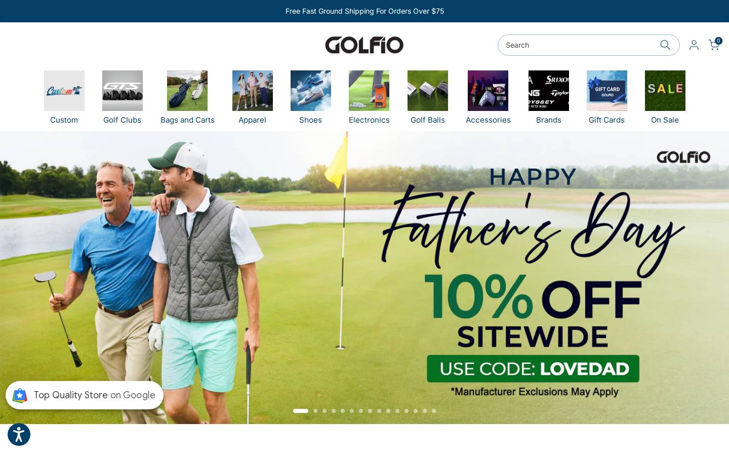 Golfio Inc. homepage screenshot