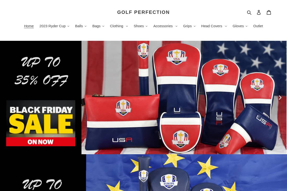 golfperfection.co.uk homepage screenshot