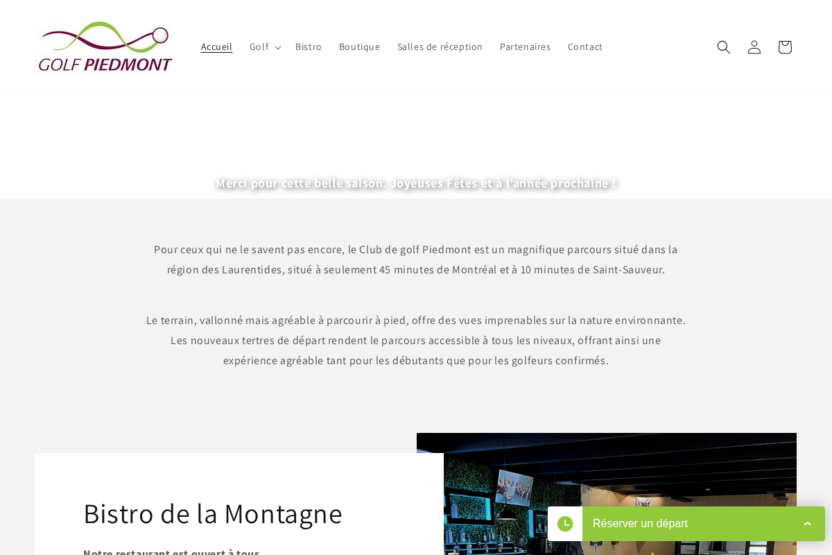 golfpiedmont.ca homepage screenshot