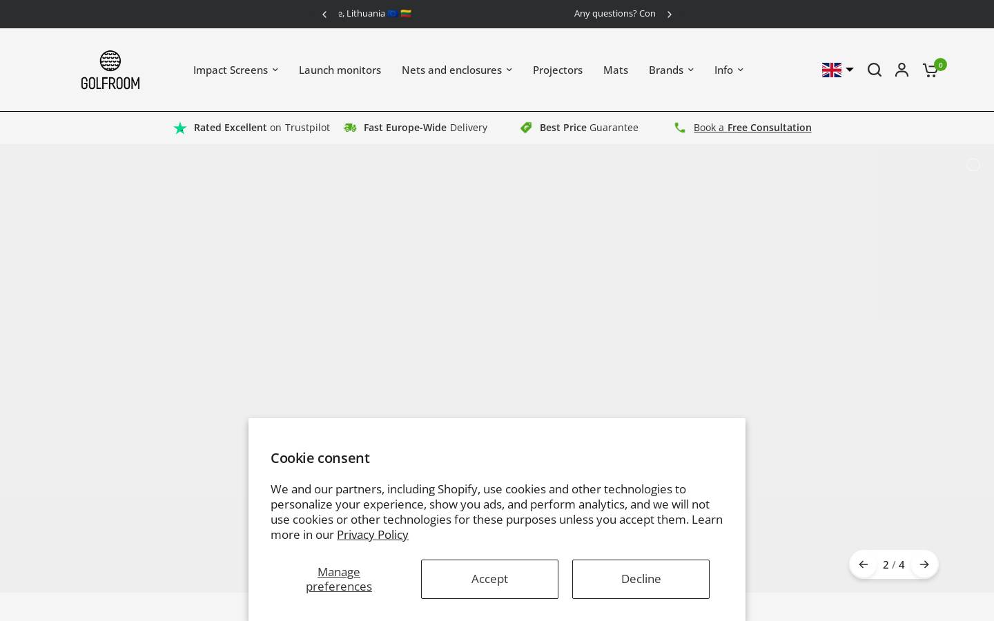Golfroom homepage screenshot