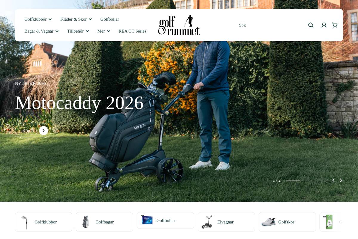 Golfrummet homepage screenshot