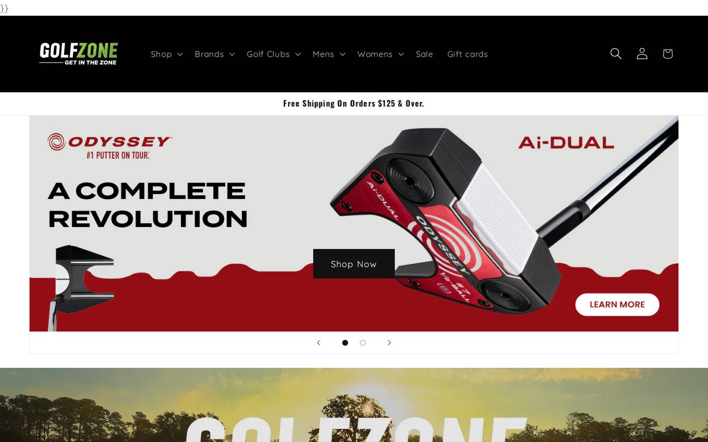 golfshop.co.nz homepage screenshot