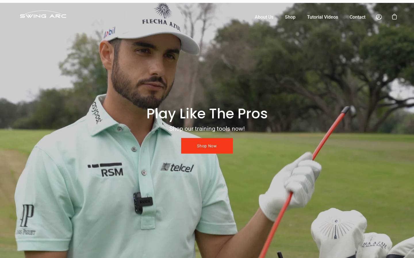 golfswingarc.com homepage screenshot