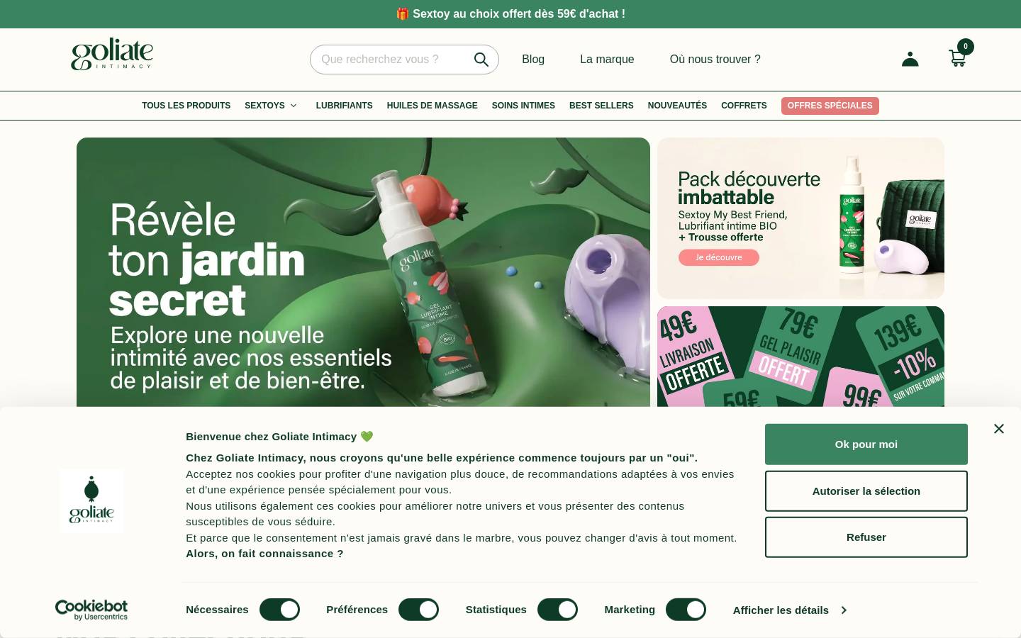 GOLIATE homepage screenshot