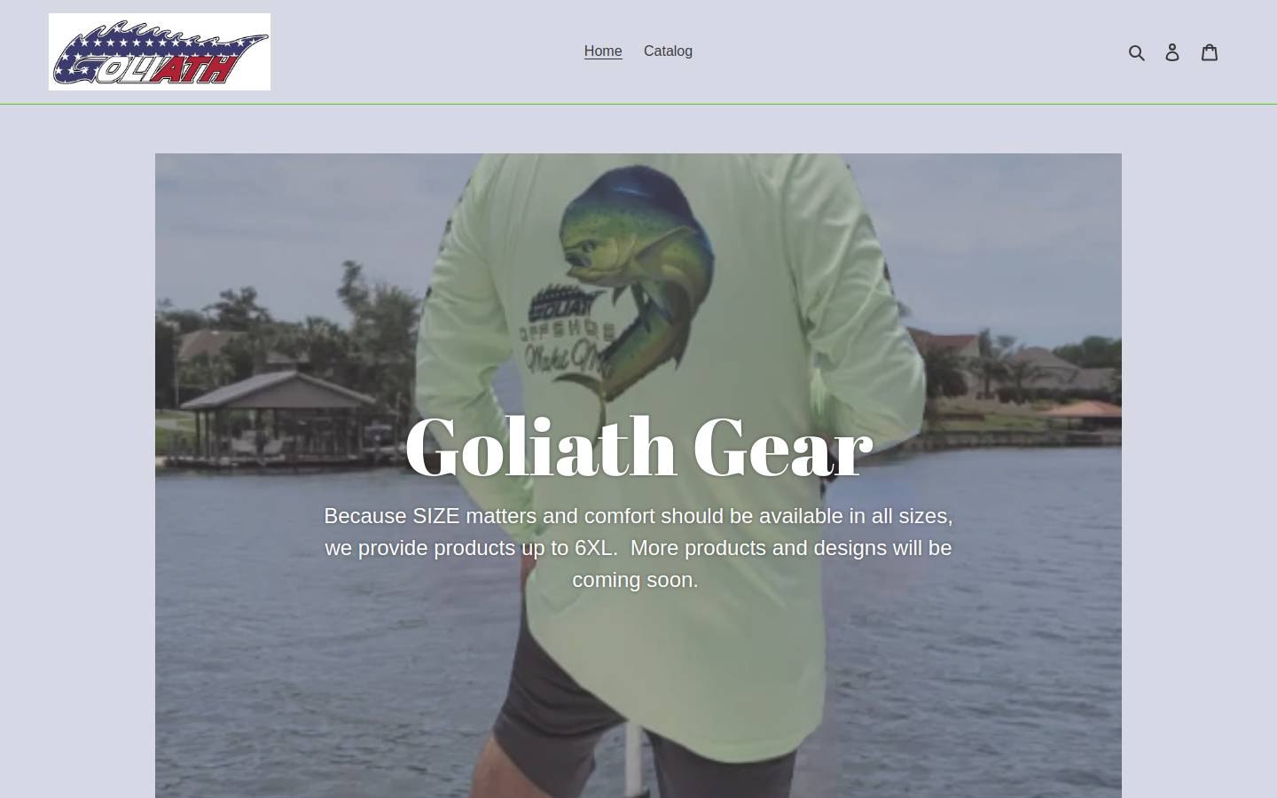 goliathgear.org homepage screenshot