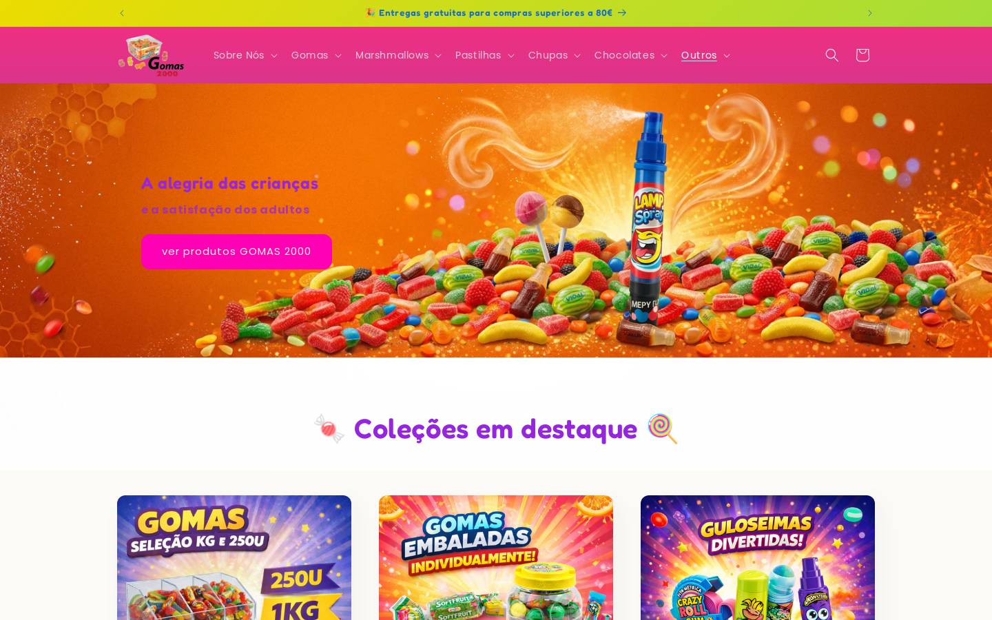 gomas2000.pt homepage screenshot