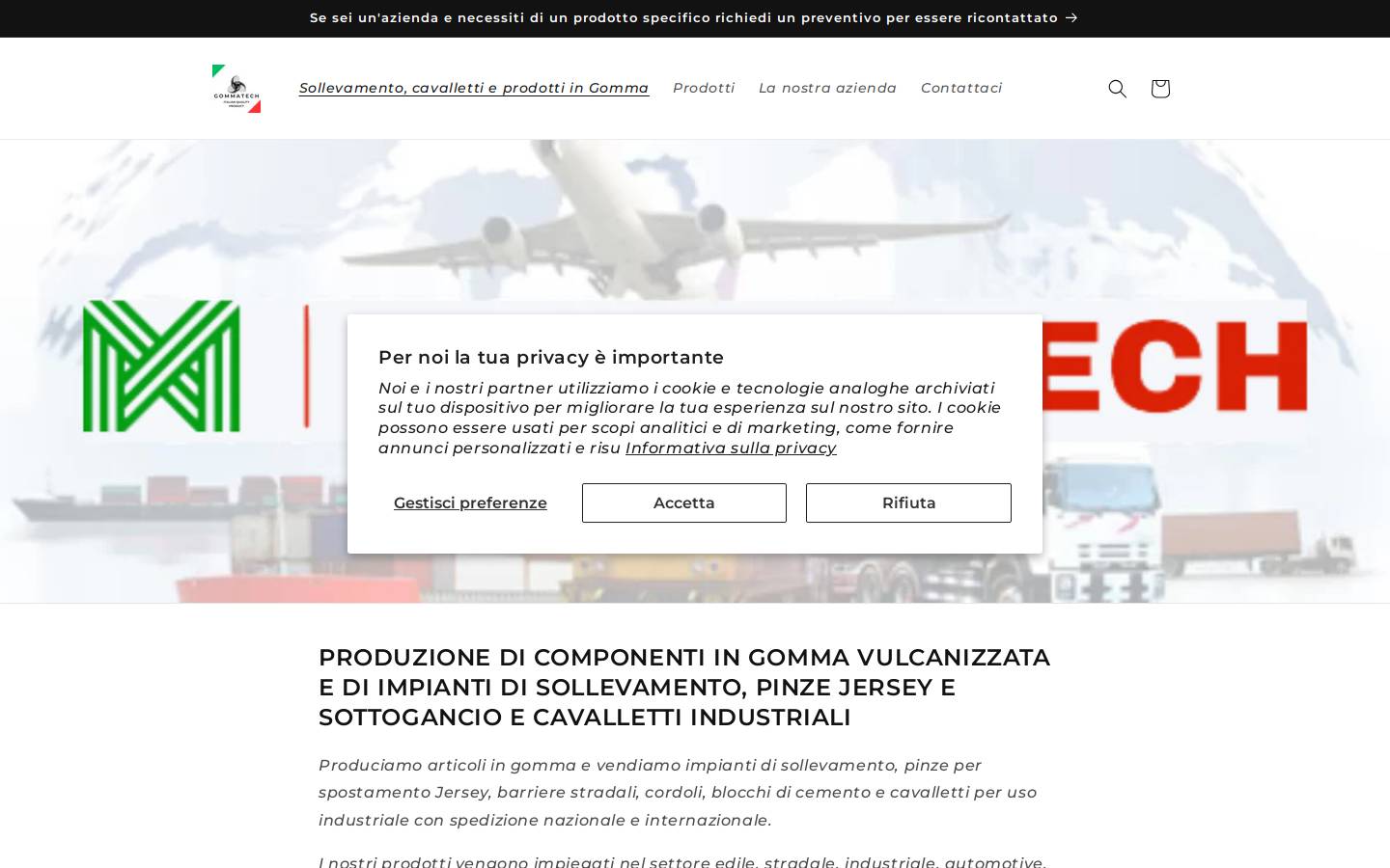 gommatechsrl.com homepage screenshot