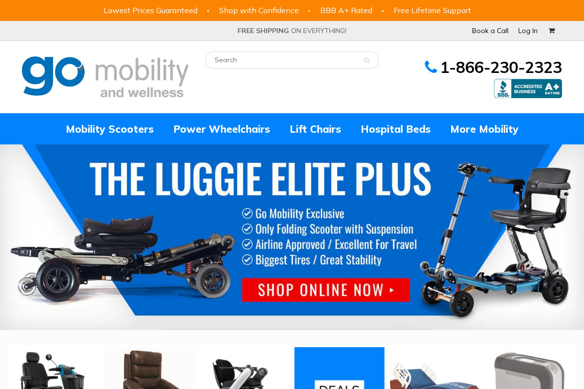 Go Mobility homepage screenshot