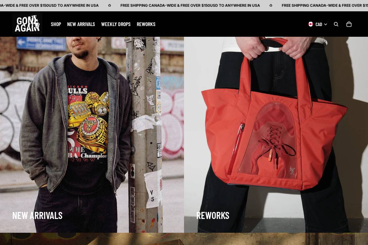 goneagain.ca homepage screenshot