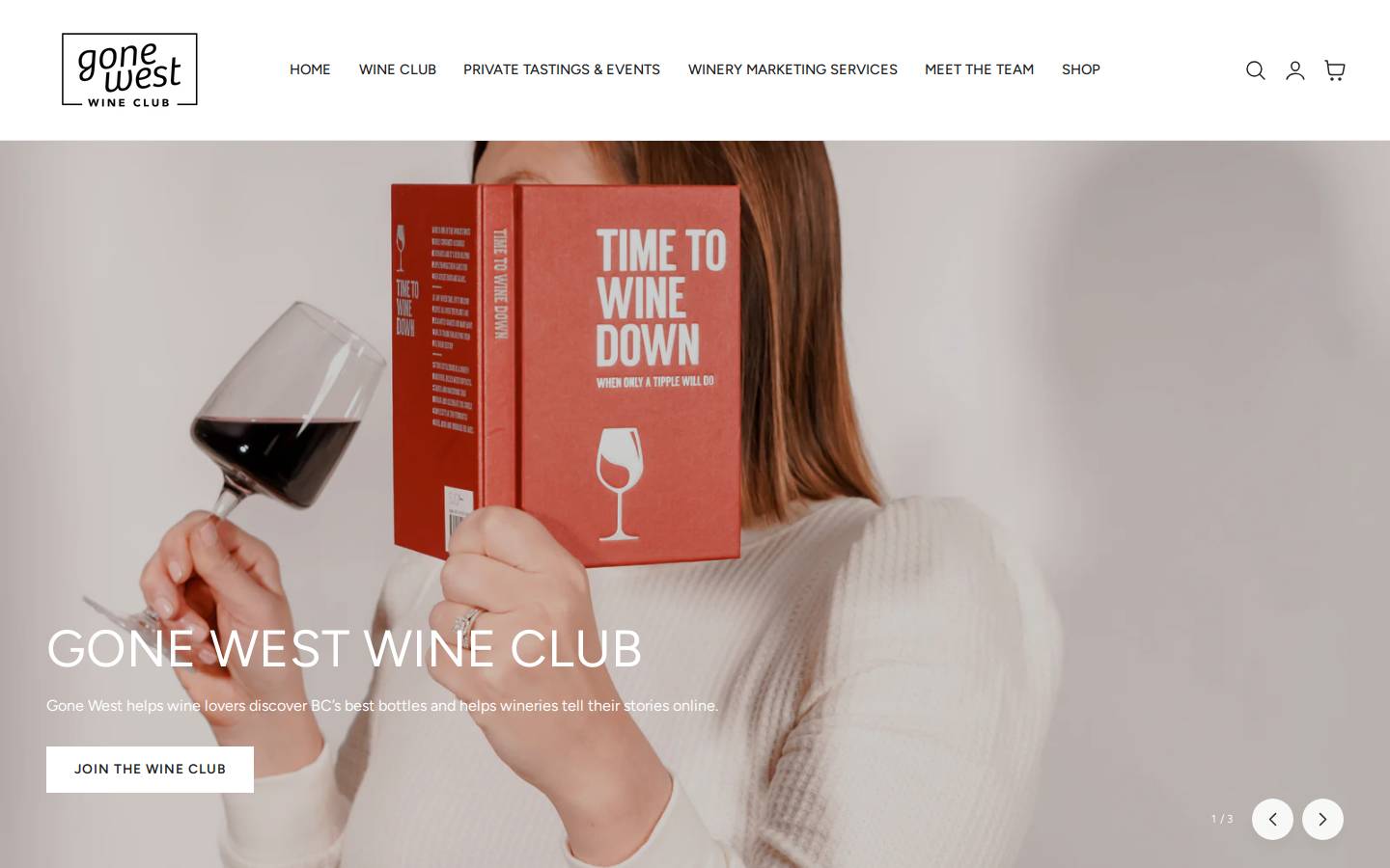 gonewest.ca homepage screenshot