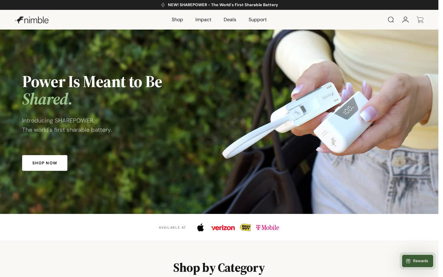 nimble homepage screenshot
