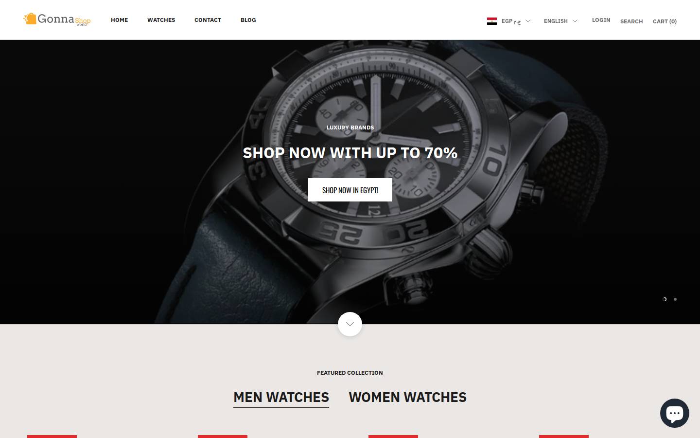 gonnashop.com homepage screenshot