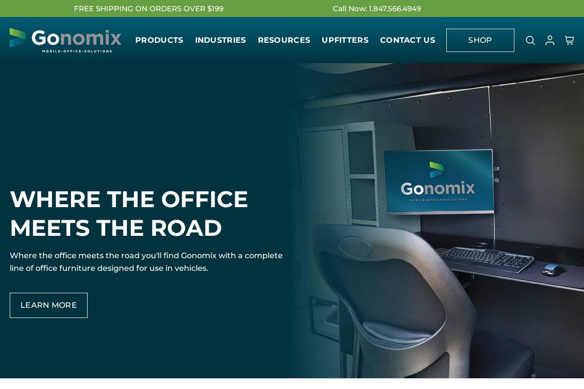 Gonomix homepage screenshot