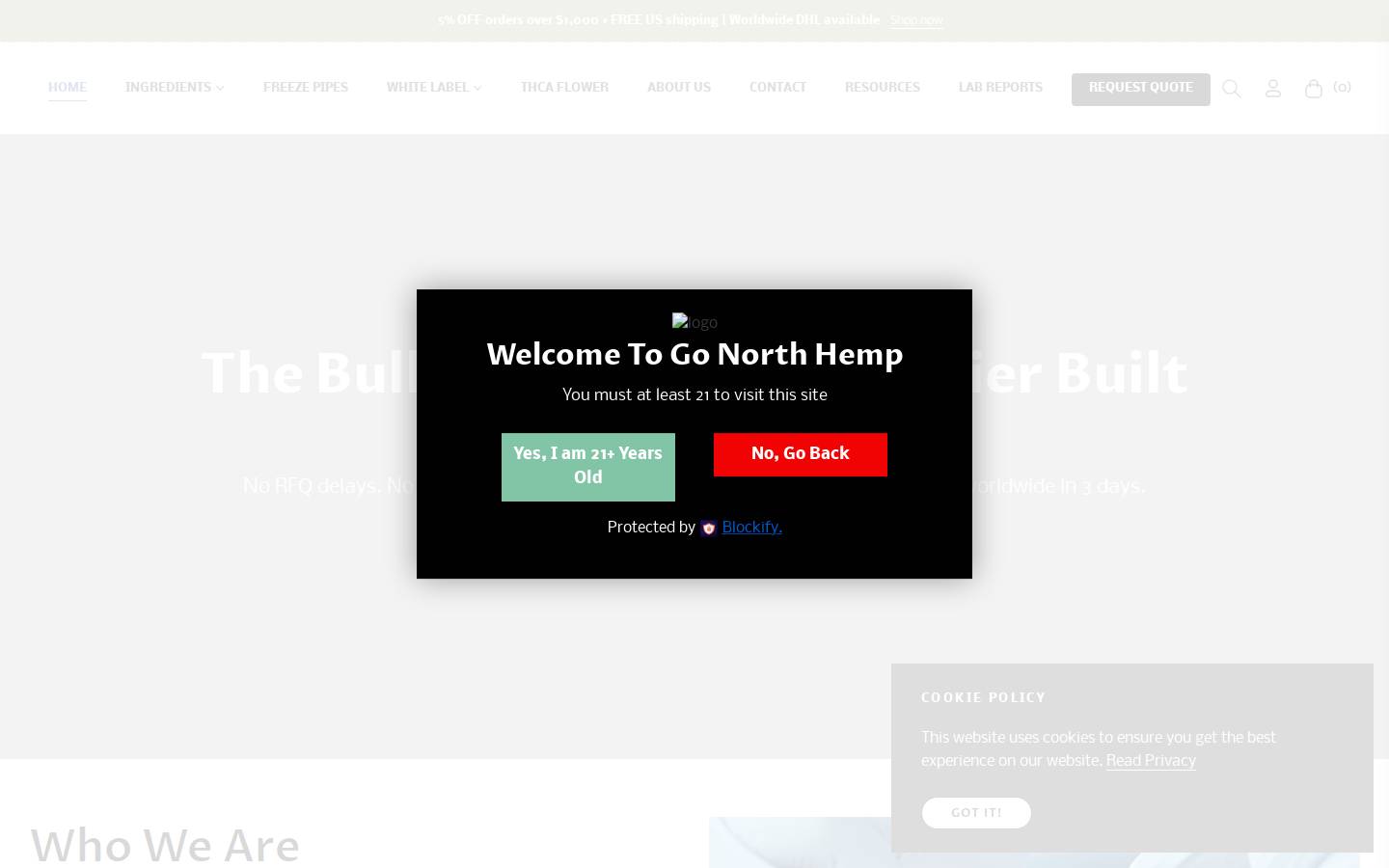 gonorthhemp.com homepage screenshot
