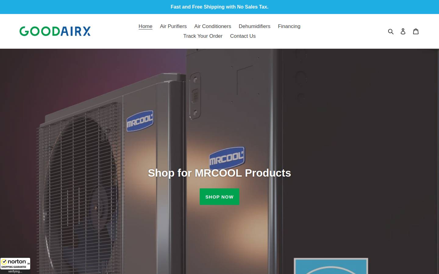 goodairx.com homepage screenshot
