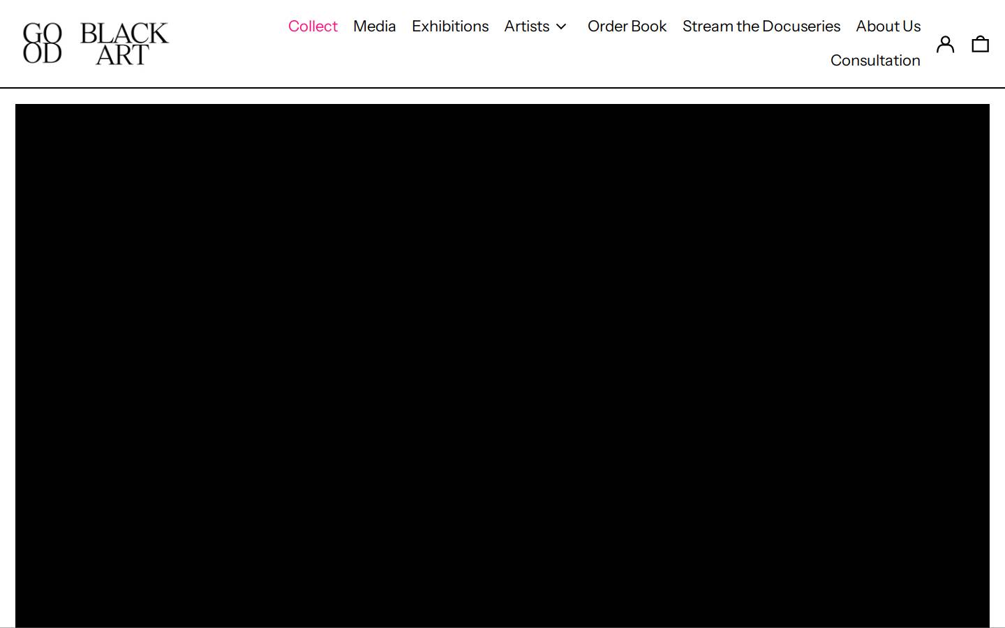 goodblackart.com homepage screenshot