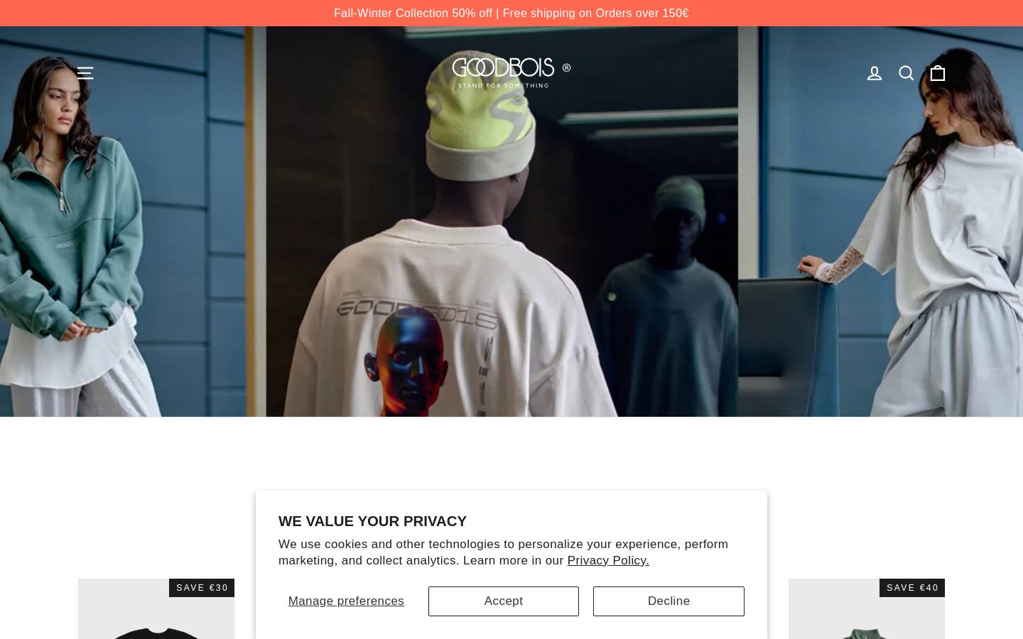 goodbois.com homepage screenshot
