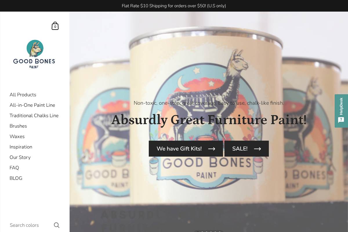 goodbonespaint.com homepage screenshot