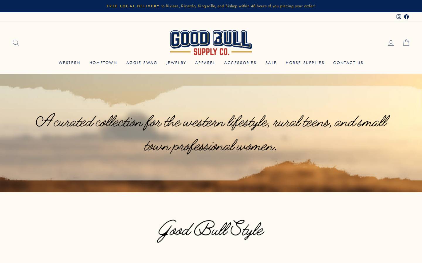 goodbullsupply.com homepage screenshot