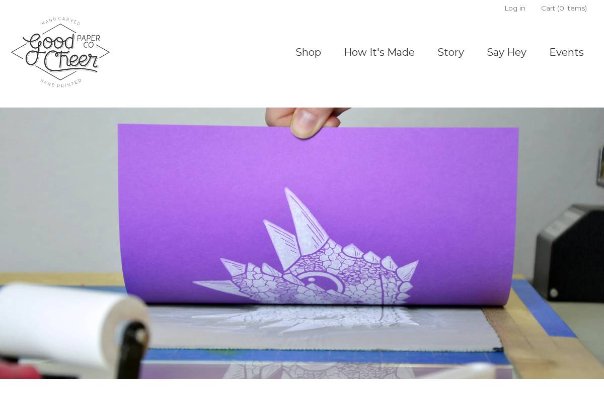 goodcheerpaperco.com homepage screenshot