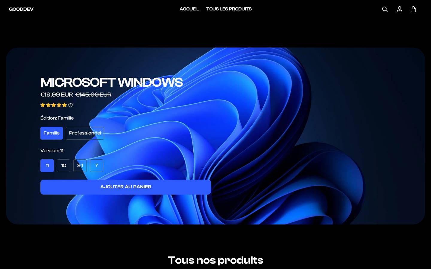 GOODDEV homepage screenshot
