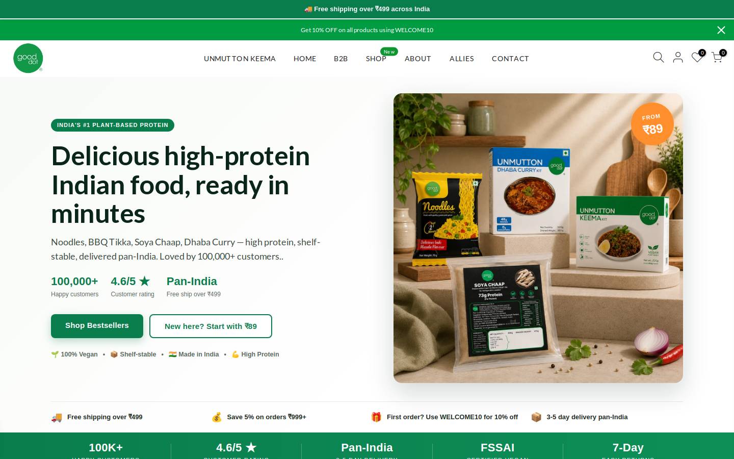 GoodDot homepage screenshot