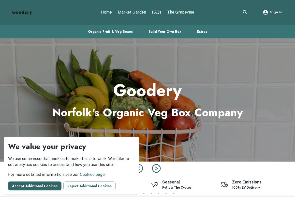 Goodery C.I.C. homepage screenshot