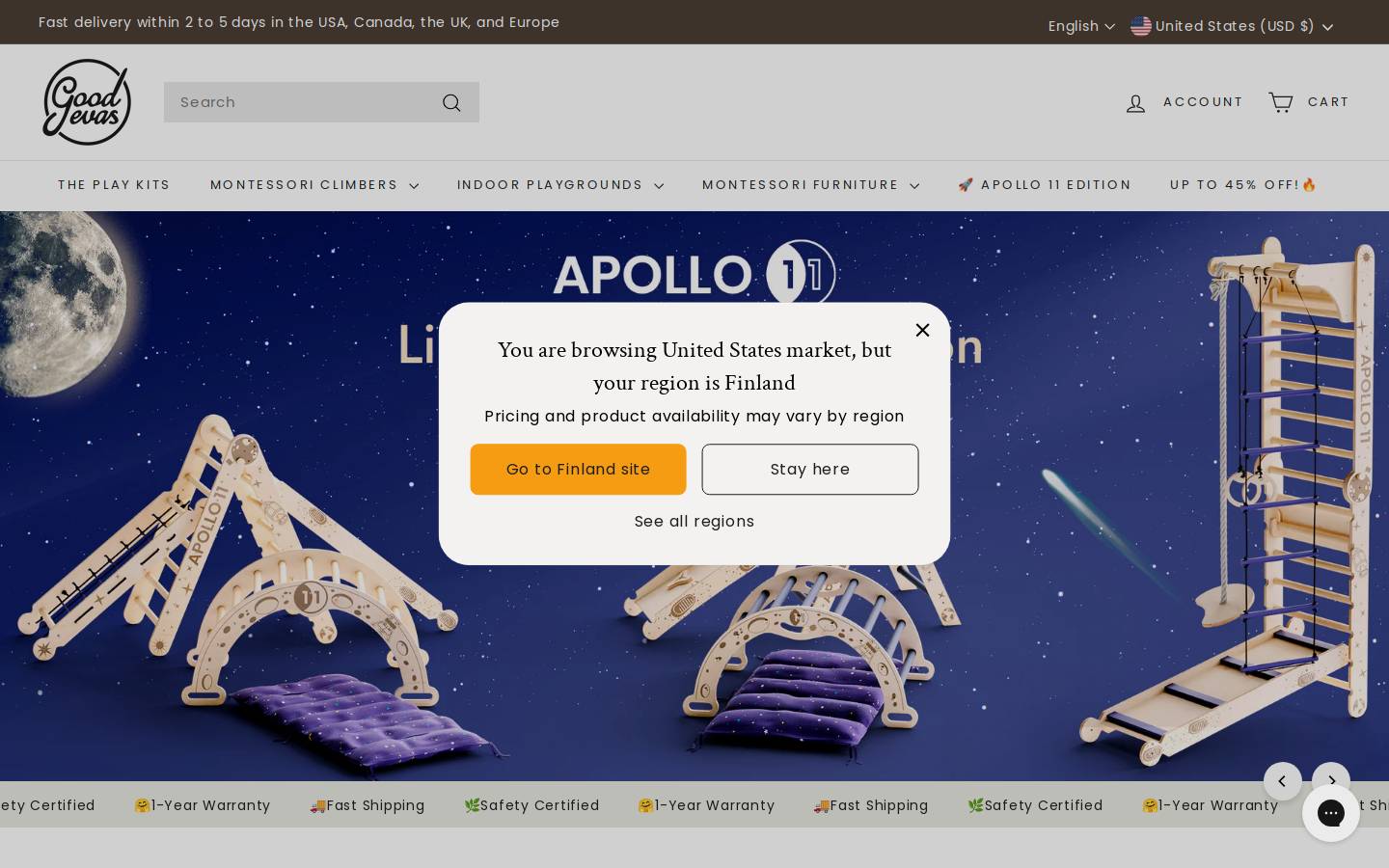 Goodevas homepage screenshot